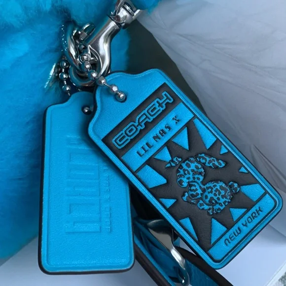 πππ COACH THE LIL NAS X DROP TABBY 18 SHEARLING/LEATHER SHOULDER BAG - Picture 6 of 15